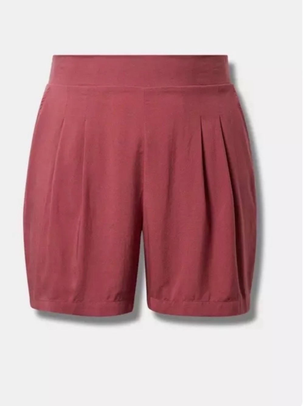 torrid Pleated High-Waist Shorts - Rose